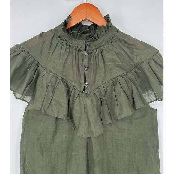 FRAME Ruffle Flounce Top Size S - Picture 4 of 8